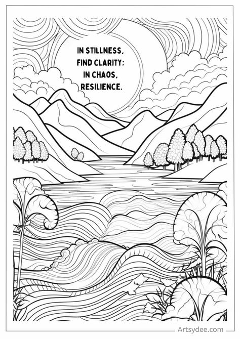 Boost Your Wellbeing with 24 Free Printable Coloring Pages for Mental Health! Explore a collection of soothing and engaging coloring pages designed to promote relaxation and mindfulness. These free printable coloring pages for mental health offer a creative way to unwind and focus on self-care. Embrace the therapeutic benefits of coloring as you immerse yourself in these beautiful designs. #ColoringPagesForMentalHealth #FreePrintableColoringPages #MentalWellness Mindfulness Coloring Pages For Adults, Printable Activity Sheets For Adults, Relaxing Coloring Pages Free Printable, Coloring Pages Mental Health, Mindful Colouring Pages Free Printable, Recovery Coloring Pages, Color Therapy Coloring Pages, Emotions Coloring Pages, Experiential Therapy