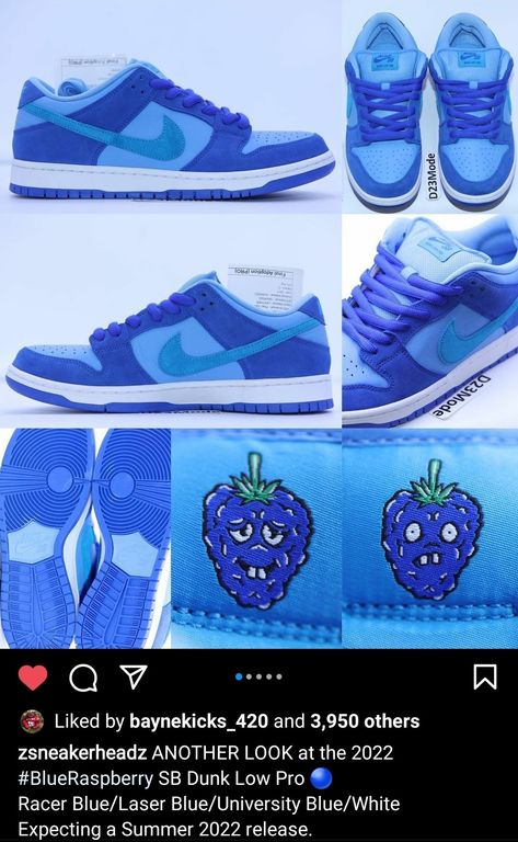 Blue Raspberry Dunks, Girl Jordans, Dunks Outfits, Dunk Outfit, Sb Dunks, Pink Nike Shoes, Pretty Sneakers, Custom Shoes Diy, Nike Shoes Girls