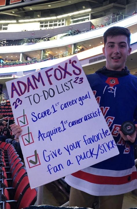 Hockey fans Hockey Game Signs Fans, Hockey Poster Ideas Signs Funny, Hockey Signs For Games, Hockey Posters For Games, Hockey Poster Ideas Signs, Signs For Games, Hockey Signs, Game Signs, Adam Fox