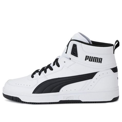 Puma Rebound Joy Basketball Shoes/Sneakers Puma Shoes Mens, Puma High Tops, High Tops Sneakers, High Top Basketball Shoes, Black Basketball Shoes, Dr Shoes, Jordan Shoes Retro, Shoes Sneakers Jordans, Sneakers Puma