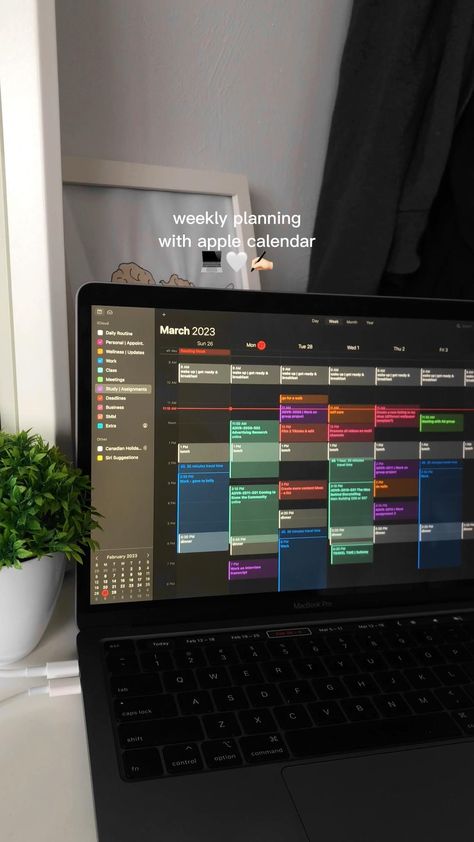 Weekly planning | apple calendar | Google cal Google Calendar Aesthetic, Focus On Work, Apple Calendar, Calendar Aesthetic, Study Apps, Calendar App, Calendar Organization, Digital Organization, Academic Motivation