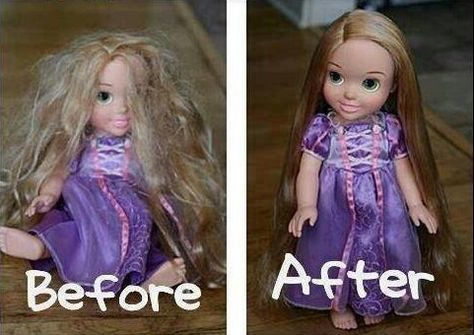 How to Untangle Doll Hair - AllDayChic Tangled Doll, Doll Hair Detangler, Fix Doll Hair, Baby Doll Hair, Organizational Hacks, Sally Beauty Supply, Barbie Hair, Kids Discover, Hair Detangler