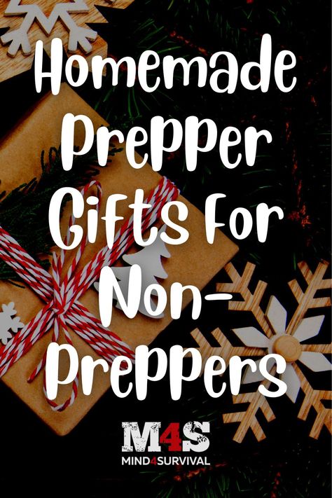 Homemade Prepper Gifts for the Non-Prepper in Your Life Emergency Preparedness Gifts, Gifts For Preppers, Prepper Gifts, Emergency Kit Gift, Survival Gifts, Christmas Neighbor, Neighbor Christmas Gifts, Survival Items, Herb Gardening