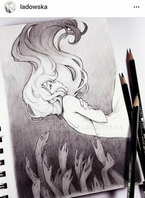 Illustration Kunst, Sketchbook Journal, Art Time, Cd Art, Dark Art Drawings, Mental Disorders, Pencil Art Drawings, Ink Drawings, Sketch Art