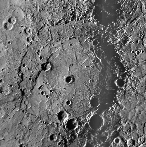 Mercury close up: The best pictures from Nasa's Messenger spacecraft mission - Telegraph Mercury Surface, Nasa Solar System, Mercury Planet, Impact Crater, Hollow Earth, Planets And Moons, Dark Matter, Our Solar System, Space And Astronomy