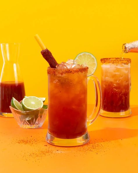 How To Make The Best Micheladas & Michelada Mix Recipe - Chicano Eats Michelada Mix Recipe, Michelada Mix, Michelada Recipe, Beer Cocktail Recipes, Mexican Cocktails, Traditional Mexican Food, Beer Cocktail, Mexican Beer, Michelada