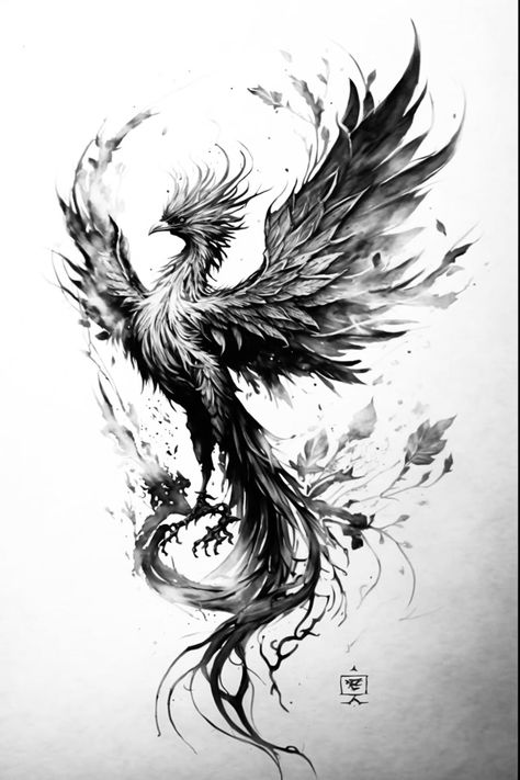 Fenix Tattoo Design, Feniks Tattoo, Phoenix Tattoo Men, Tato Phoenix, Wing Tattoo Men, Phoenix Bird Tattoos, Side Thigh Tattoos, Phönix Tattoo, Realistic Tattoo Sleeve