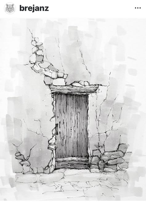 Simple Face Drawing, Building Sketch, Instagram Creator, Background Drawing, Old Door, Quilling Designs, Pencil Art Drawings, Urban Sketching, A4 Paper