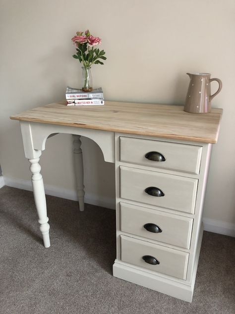 Upcycled Furniture Dressing Table, Country Dressing Table, Pine Dressing Table Makeover, Pine Desk Upcycle, Boho Desk Makeover, Pine Dressing Table Upcycle, Pine Desk Makeover, Dressing Table Revamp, Vanity Upcycle