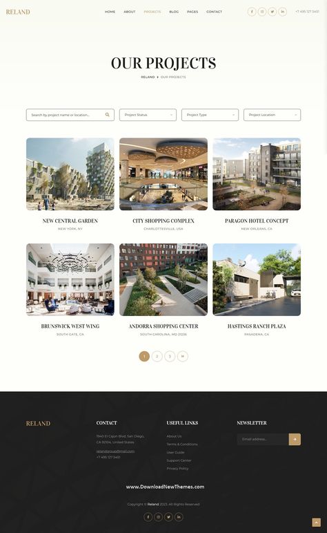 Reland - Real Estate Group WordPress Theme + RTL Builder Website Design, Contractor Website Design, Real Estate Website Design Inspiration, Property Website Design, Home Builder Website, Architecture Website Design, Realtor Website, Real Estate Commercial, Real Estate Landing Pages