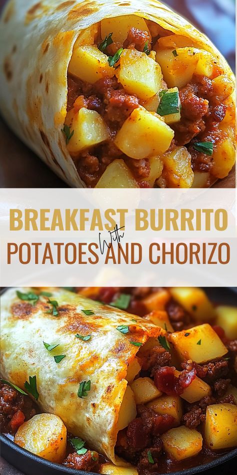 Wake up to a delicious breakfast burrito filled with chorizo, crispy potatoes, and all the savory goodness you crave! 🌯🌶️ Perfect for breakfast or brunch, this easy recipe packs a punch with smoky chorizo, seasoned potatoes, and your favorite toppings. Whether you're meal prepping or enjoying a weekend treat,

🥔 Quick & satisfying—this breakfast burrito is loaded with protein and flavor to keep you energized.
#BreakfastBurrito #ChorizoRecipes #BreakfastIdeas #EasyBreakfast Potato And Chorizo Empanadas, Mexican Breakfast Burritos Potatoes, Soy Chorizo Recipes Breakfast, Breakfast Burrito Recipe Vegetarian, Chorizo And Bacon Recipes, Quick Breakfast Burritos, Chorizo And Eggs Recipes Breakfast, Chorizo Hashbrown Casserole, Easy Breakfast Scramble