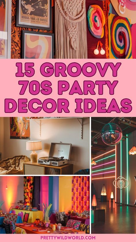 Set the stage for a vibrant celebration with our dazzling 70s party decorations! Dive into 70s party decor that embodies the funky spirit of the decade, featuring bold colors and classic patterns. From innovative 70s party decorations diy projects to eye-catching 70s party decorations centerpieces, these ideas will transform your event into a retro wonderland everyone will enjoy. 70s Party Centerpieces Table Settings, 70s Decorations Party Decorating Ideas, 70s Theme 50th Birthday Party, 70s Party Decorations Ideas, 1970s Party Theme Decorations, 70s Party Ideas, 1970s Party Theme, 70s Party Decor, Retro Decor Ideas