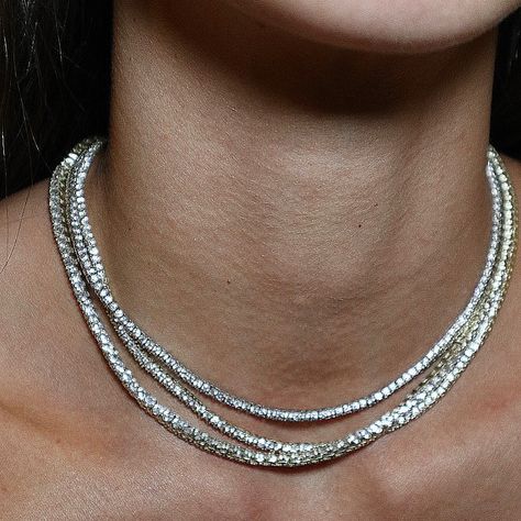 Timeless elegance, endless sparkle. Our natural diamond stack tennis necklace is crafted to elevate any look, day or night. ✨💎 #Capucelli #DiamondTennisNecklace #FineJewelry #LuxuryJewelry #EverydayElegance #StackYourStyle #Handcrafted #NaturalDiamonds #JewelryEssentials #capucelli Diamond Tennis Necklace Stacked, Tennis Diamond Necklace, Style 2025, Film Camera Photography, Diamond Stacks, Diamond Tennis Necklace, Jewelry Essentials, Tennis Necklace, Camera Photography