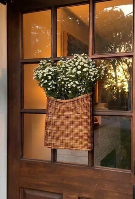 7 Home Updates for Fall to Create a Warm, Sophisticated Space Front Door Decorations, Wreath Alternative, Home Updates, Colors Of Summer, Golden Days, Refresh Your Home, Door Ideas, House Goals, House Entrance