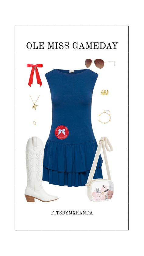 Ole Miss Gameday Outfit | #outfitinspo #gameday #gamedayfit #gamedayoutfit #olemiss #fashion Ole Miss Gameday, Ole Miss Game Day, Rush Week Outfits, College Gameday Outfits, Gameday Outfits, Hotty Toddy, College Fits, Casual Preppy Outfits, Concert Fits