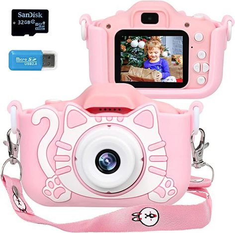 Kids Digital Camera, Pink Camera, Card Gifts, Kids Camera, Selfie Camera, Digital Video Camera, Camera Digital, Toy Camera, Cool Gifts For Kids