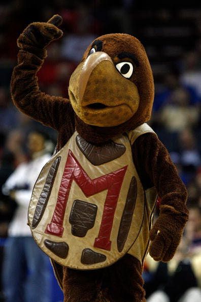 Maryland Terrapins mascot, Testudo the Terrapin. He debuted in the 1970s. College Park Maryland, College Mascot, Sports Mascot, Sports Advertising, March 7th, Maryland Terrapins, Terrapin, Team Mascots, University Of Maryland