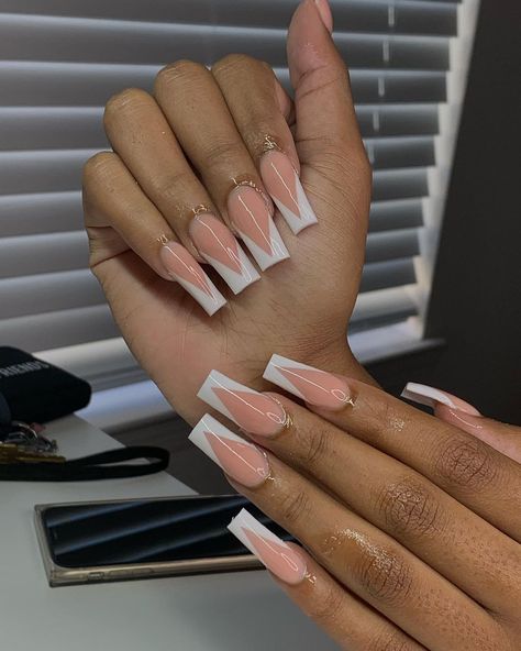 V Shape French Tip Nails Short, V Shaped French Tip Nails Short, V Shaped Nails, Vtip French Nails, White V French Tip Nails, French V Nails, Deep V French Tip Nails, V Shape French Tip Nails, V Tip French Nails