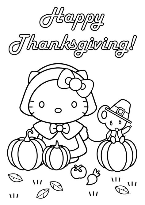 Printable Thanksgiving Coloring Pages Hello Kitty Hello Kitty Thanksgiving, Placemats Printable, Fall Mandala, Thanksgiving Coloring Sheets, Free Thanksgiving Coloring Pages, Thanksgiving Coloring Book, Disney Thanksgiving, Preschool Thanksgiving, Thanksgiving Worksheets