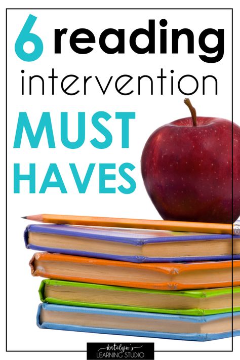 6 Must Haves of Reading Intervention - Katelyn's Learning Studio Academic Interventionist Classroom, Reading Intervention Organization, Rti Interventions Elementary, Reading Specialist Classroom, Ela Intervention, Reading Intervention Classroom, Intervention Teacher, Reading Intervention Activities, Rti Interventions