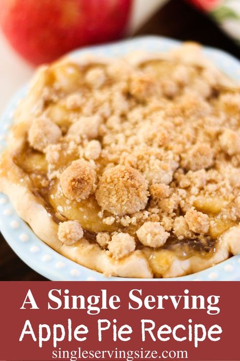 Single Serve Apple Pie, Apple Pie For One, Apple Pie Mini, Single Serve Pies, Small Apple Pies, Mug Cookie Recipes, Single Serve Dessert Recipes, Individual Apple Pies, Mini Apple Pie Recipe