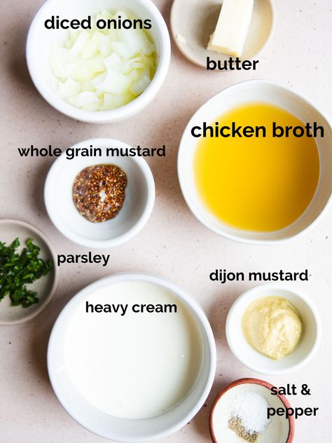 Creamy Dijon mustard sauce is a delicious and easy way to add tangy, savory flavor. A foolproof recipe that is lick off the spoon delicious. Make Mustard, Chicken Dijon, Dijon Mustard Sauce, Creamy Dijon, Dijon Sauce, Creamy Mustard Sauce, Dijon Chicken, Mustard Sauce, Fool Proof Recipes