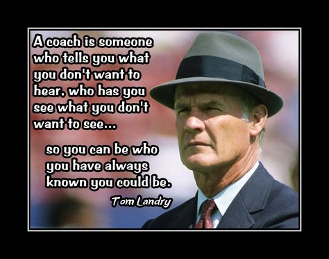 Motivation Wall Decor, Dallas Cowboys Quotes, Tom Landry, Football Motivation, Football Coach Gifts, Basketball Wall Art, Football Life, Cowboy Quotes, Coach Quotes