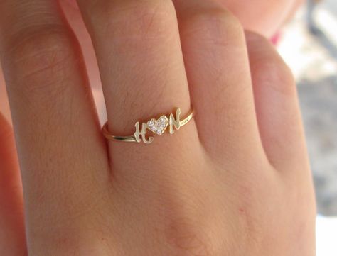 Custom Name Ring Perfect Gift Engagement Gift by Bestyle, $38.00 Couple Ring Ideas, Unique Engagement Rings Rose Gold, Couple Ring Design, Name Ring, Gold Jewelry Stores, Gold Pendant Jewelry, Gold Bride Jewelry, Gold Rings Fashion, Gold Rings Jewelry