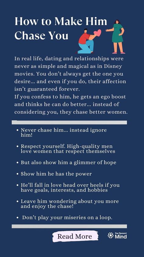 How to chase a man you like? Read ways to know more. Do Not Chase A Man, How To Get A Man To Chase You, How To Make A Man Chase You, How To Stop Chasing Him, How To Make Him Chase You, Signs Guys Like You, Emotionally Unavailable Men, Casual Relationship, Find Real Love