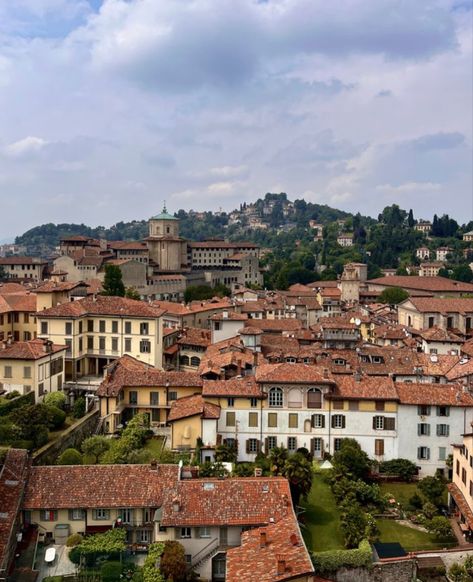 Bergamo Italy Aesthetic, Northern Italy Aesthetic, Italy Bergamo, Month In Europe, Gap Year Travel, Mediterranean Aesthetic, View Aesthetic, Italy Vibes, Bergamo Italy