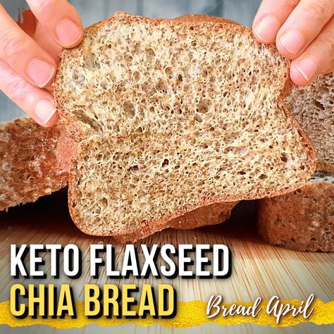 We heard you! There are asks from you to create a bread recipe with less flaxseeds but more chia seeds. Here it is - our 'wholemeal' gluten free and keto Chia Bread, Flaxseed Bread, Seeded Bread Recipes, Bread Keto, No Yeast Bread, Seed Bread, Bread Serving, Low Carb Bread, Flaxseed