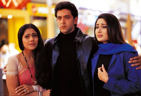 Kajol, Hrithik et Kareena Vintage Bollywood Aesthetic, Movie Directors, Ariana Grande Cute, 90s Bollywood, Bollywood Couples, Karan Johar, Cinema Posters, Vintage Bollywood, Indian Movies