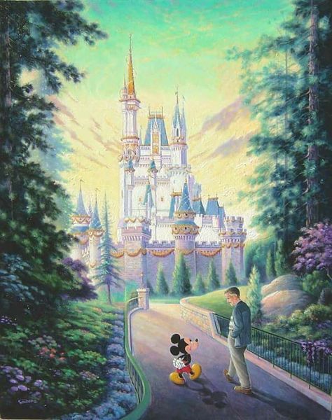 Mickey Mouse & Walt Disney - Wallpaper Disney Nostalgia, Chateau Disney, Cinderella's Castle, Disney Cute, Disney Artwork, Mickey And Minnie Mouse, Disney Favorites, Disney Castle, Disney Life