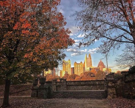 Midtown Atlanta Piedmont Park in Fall!!! Piedmont Park Atlanta, Atlanta Midtown, Piedmont Park, Artsy Fartsy, Monument Valley, Atlanta, Mood Board, Natural Landmarks