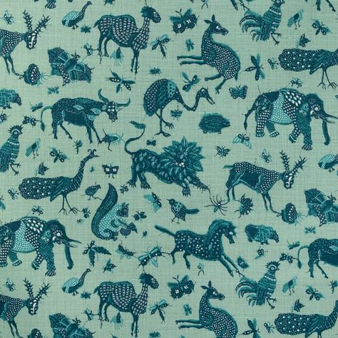 Java Jungle Linen - Teal | Kravet Lee Jofa Fabric, Bath Pillows, Teal Fabric, Lee Jofa, Fabric Houses, Blog Branding, Cole And Son, Pattern Names, Fabric Decor