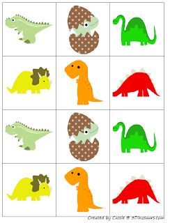 Thema Dino, Dinosaur Theme Preschool, Dinosaur Activities Preschool, 3 Dinosaurs, Dinosaurs Preschool, Dinosaur Printables, Matching Pairs, Dinosaur Activities, Princess Diy