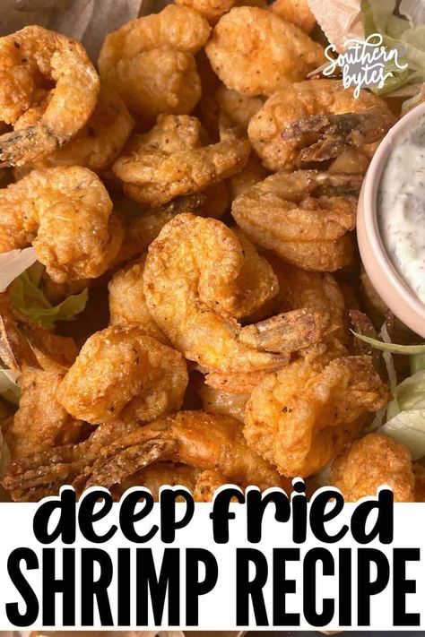 Breaded Fried Shrimp, Deep Fried Shrimp Batter, Best Fried Shrimp Recipe, Things To Deep Fry, How To Fry Shrimp, Fried Shrimp Batter, Fried Shrimp Recipes Easy, Shrimp Batter, Fried Appetizers