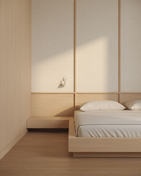 Bedroom Muji, Japandi Bedroom Interior Design, Muji Bedroom, Japanese Style Interior Design, Muji Interior, Japanese Style Interior, Room Minimal, Japanese Bed, Japanese Bedroom