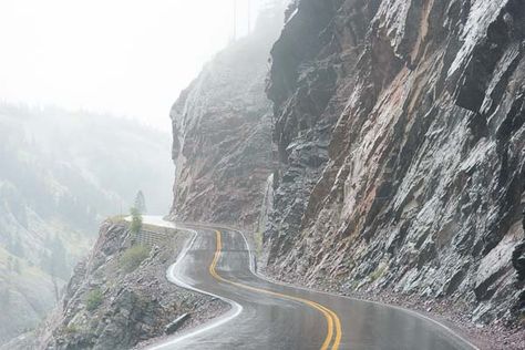 Colorado Red Mountain Pass in the rain. Hwy 550 "Million Dollar Highway" Road To Mountains, Million Dollar Highway, Silverton Colorado, Road Trip To Colorado, Rv Trip, Red Mountain, San Juan Mountains, Mountain Pass, Colorado Vacation