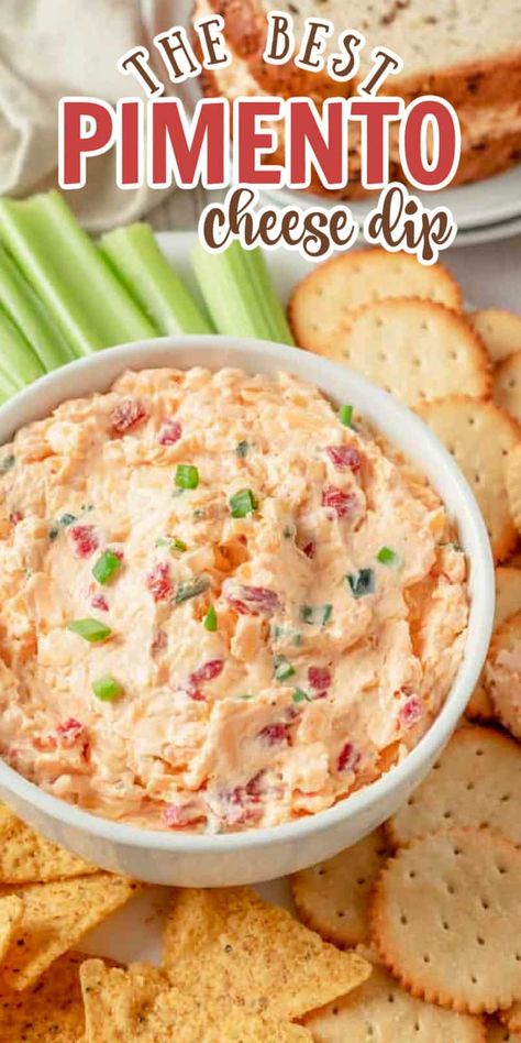 This Pimento Cheese Dip is a great dip to serve with all the playoff football games going on right now! Serve it at any party or gathering you have, and everyone will love it! Pimento Cheese Appetizer, Best Pimento Cheese, Veggie Appetizer, Southern Pimento Cheese, Veggie Appetizers, Pimento Cheese Dip, Pimento Cheese Spread, Homemade Pimento Cheese, Classic Southern Recipes