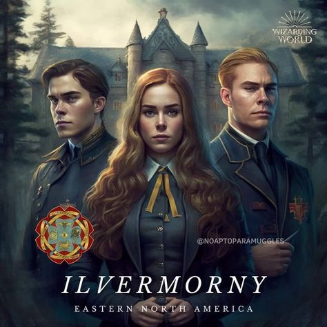 Hogwarts Tumblr, American Wizarding School, Schools Of Magic, Fantastic Beasts Book, Wizarding Schools, Harry Potter Portraits, School Of Magic, Schools Around The World, Harry Potter Hufflepuff