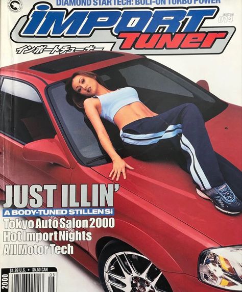 Jdm Girls, Japanese Magazine, Y2k Posters, Japanese Sports Cars, L Wallpaper, Devon Aoki, Car Magazine, Pretty Cars, Car Posters