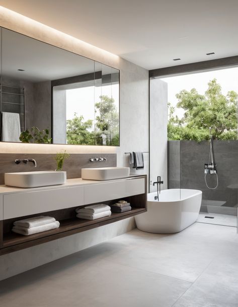 Dream Bathrooms Luxury Modern, Unique Bathroom Ideas, Dream Bathrooms Luxury, Modern Bathroom Designs, Bathrooms Luxury, Modern Luxury Bathroom, Luxury Modern Homes, Modern Bathrooms, Unique Bathroom