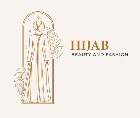 Hijab Logo, Arab Girl, Rhinestone Fabric, 3d Typography, Fashion Logo Design, Logo Design Template, Fashion Logo, Shop Logo, Muslim Women