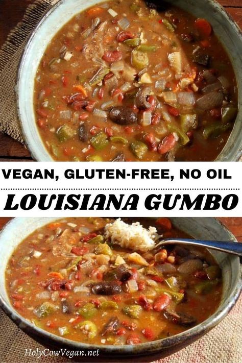 Vegan Gumbo New Orleans, Vegetarian Creole Recipes, Vegetarian Gumbo Recipe, Gumbo Vegan, Veggie Gumbo, Vegan Gumbo Recipe, Vegan Gumbo, Indian Vegan Recipes, Vegetarian Gumbo