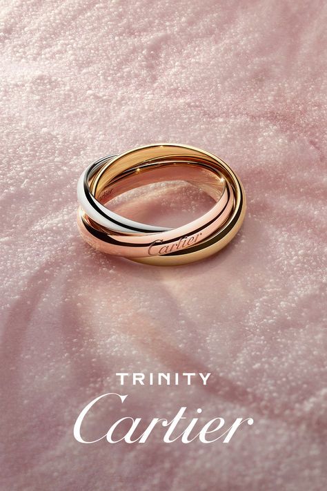 Cartier celebrates Trinity's 100th anniversary with a film that pays tribute to love in all its forms. Trinity Cartier, Cartier Wedding Rings, Cartier Trinity Ring, Jewelry Cartier, Cartier Love Ring, Trinity Ring, Ring Inspo, Current Obsession, 100th Anniversary