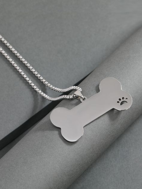 Platinum Necklace, Tag Necklace, Dog Tags, Dog Tag Necklace, Charm Necklace, Bones, Platinum, Necklaces, Free Shipping