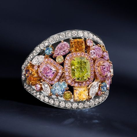 Le Vian Jewelry, Levian Jewelry, Flawless Diamond, Strawberry Pink, Fancy Yellow Diamond, Le Vian, 18k Gold Ring, Brown Diamond, Rough Diamond