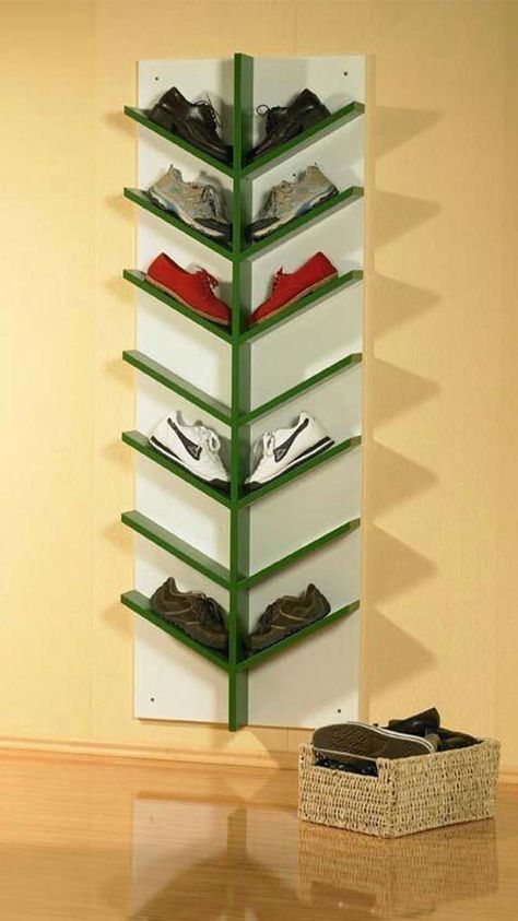 Rak Sepatu Diy, Diy Shoe Rack Ideas, Shoe Storage Small Space, Diy Shoe Storage, Unique Shoe, Diy Shoe Rack, Closet Shoe Storage, Entryway Shoe Storage, Entryway Shoe