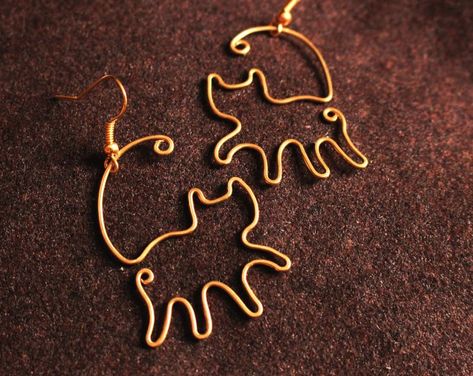 Wired Earrings, Wire Shapes, Wrapping Inspiration, Wire Tutorials, Diy Jewelry Rings, Wire Jewelery, Wrapping Jewelry, Wire Jewellery, Wire Jewelry Making